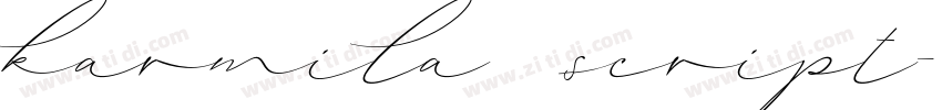 karmila script字体转换 karmila script字体转换